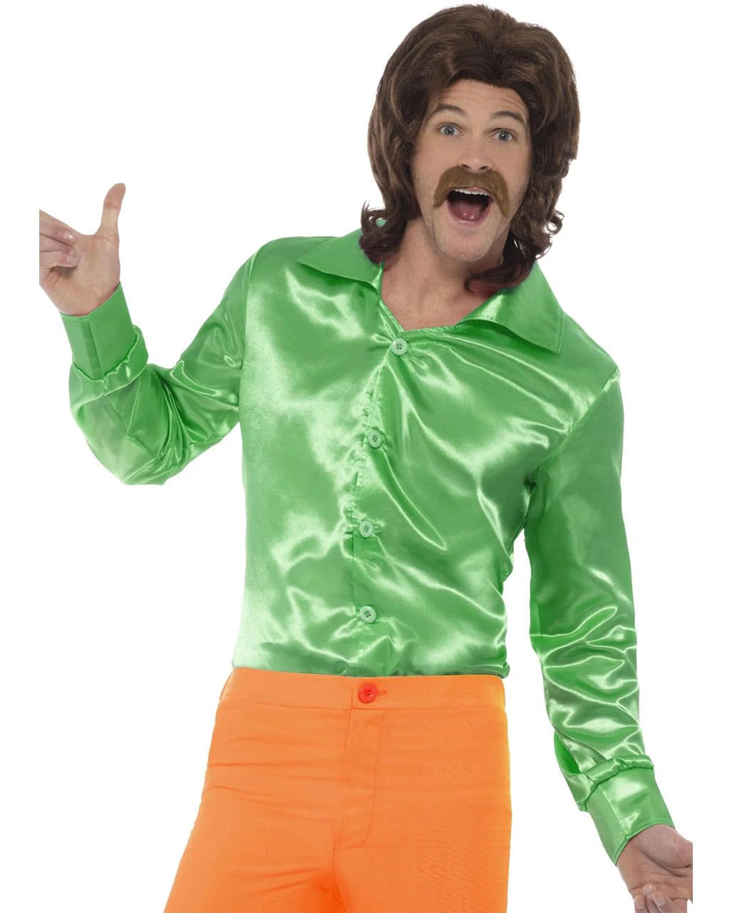 Grünes 60s Disco Hemd