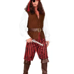 7-tlg. Seeräuber Kostüm Mit Hut & Augenklappe