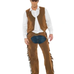 Cowboy Kostüm Mit Weste & Chaps