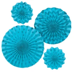 Türkises Fächer-Deko Set