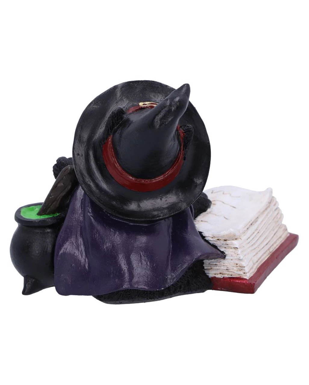 Katzenfigur Mit Hexenhut & Hexenkessel 8,5cm – Bild 3