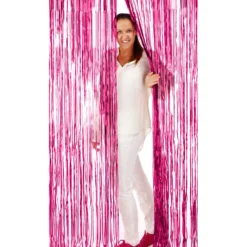 Pinker Fransen Vorhang 1x2m