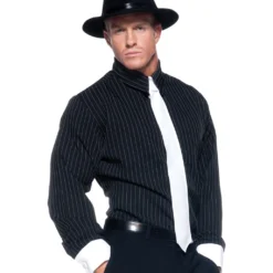 Schwarzes Mafia Hemd