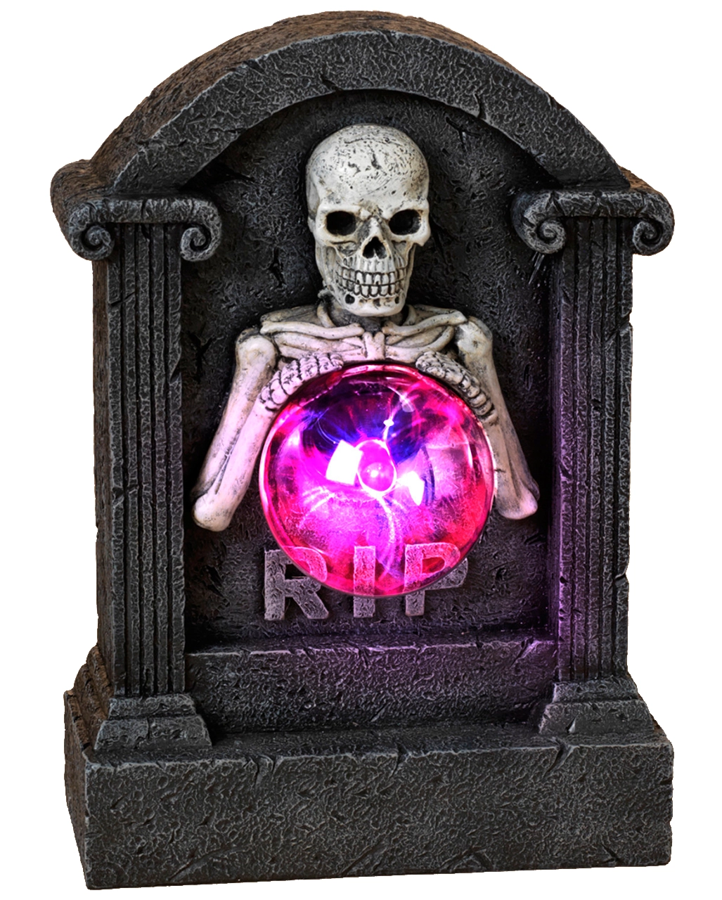 Grabstein Mit Skelett & Plasmakugel Tischdeko