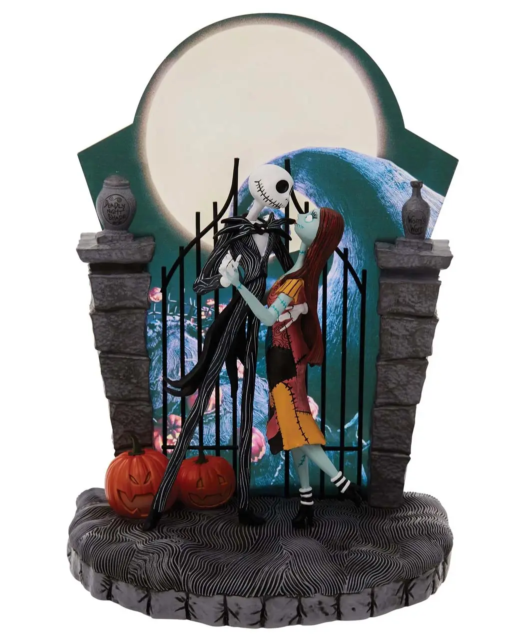NBC - Jack & Sally Am Tor Figur Mit LED 22cm