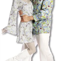 Männer Hippie Hemd Blau