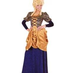 Blau-Goldenes Marquise Kostüm XL