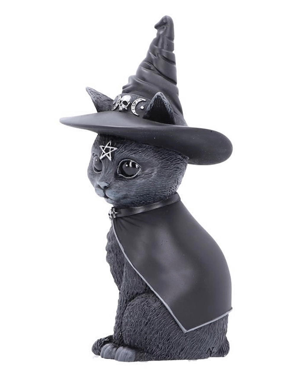 Mystische Katzenfigur Mit Hexenhut 30cm – Bild 2