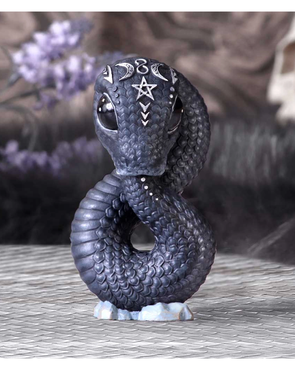 Okkulte Ouroboros Schlangen Statue 9,6cm – Bild 7