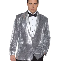 Silbernes Pailletten Jackett