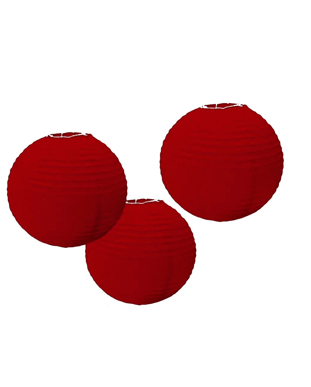 Lampion Set Aus Papier 3 Tlg. Rot