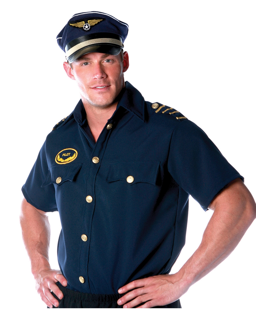 Piloten Shirt Kostüm Gr.L