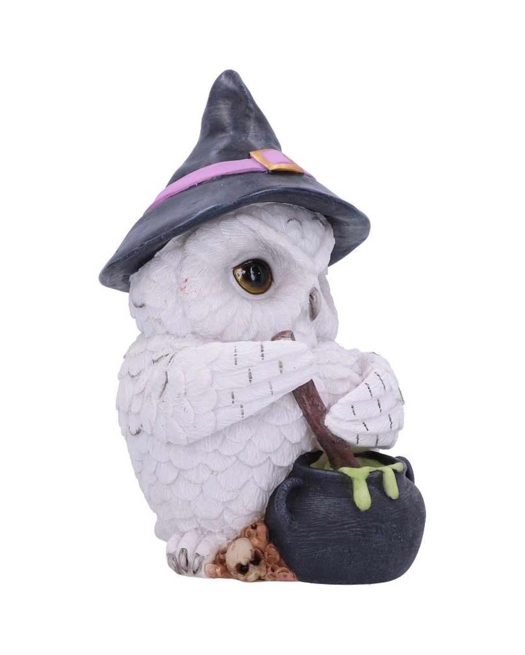 Zauberhafte Schneeeule Mit Hexenkessel – Bild 4