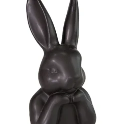 Hasenbüste Schwarz 18,5cm