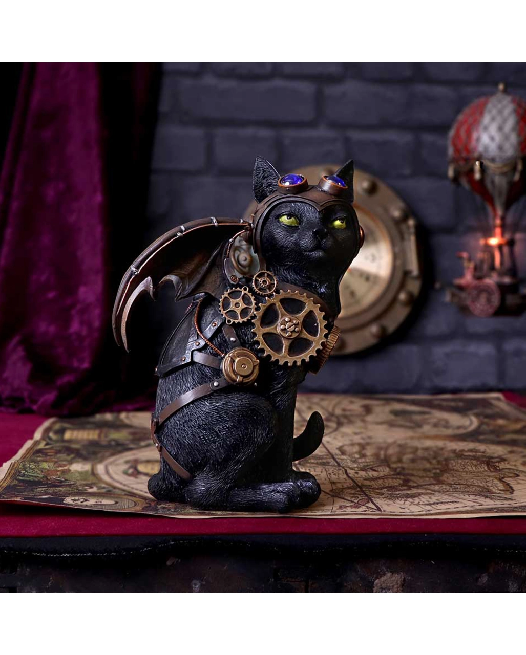 Feline Flight Steampunk Katzen Figur 22,7cm – Bild 7