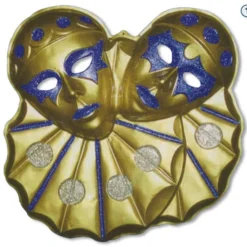 Wanddeko Zwillingsclown Gold